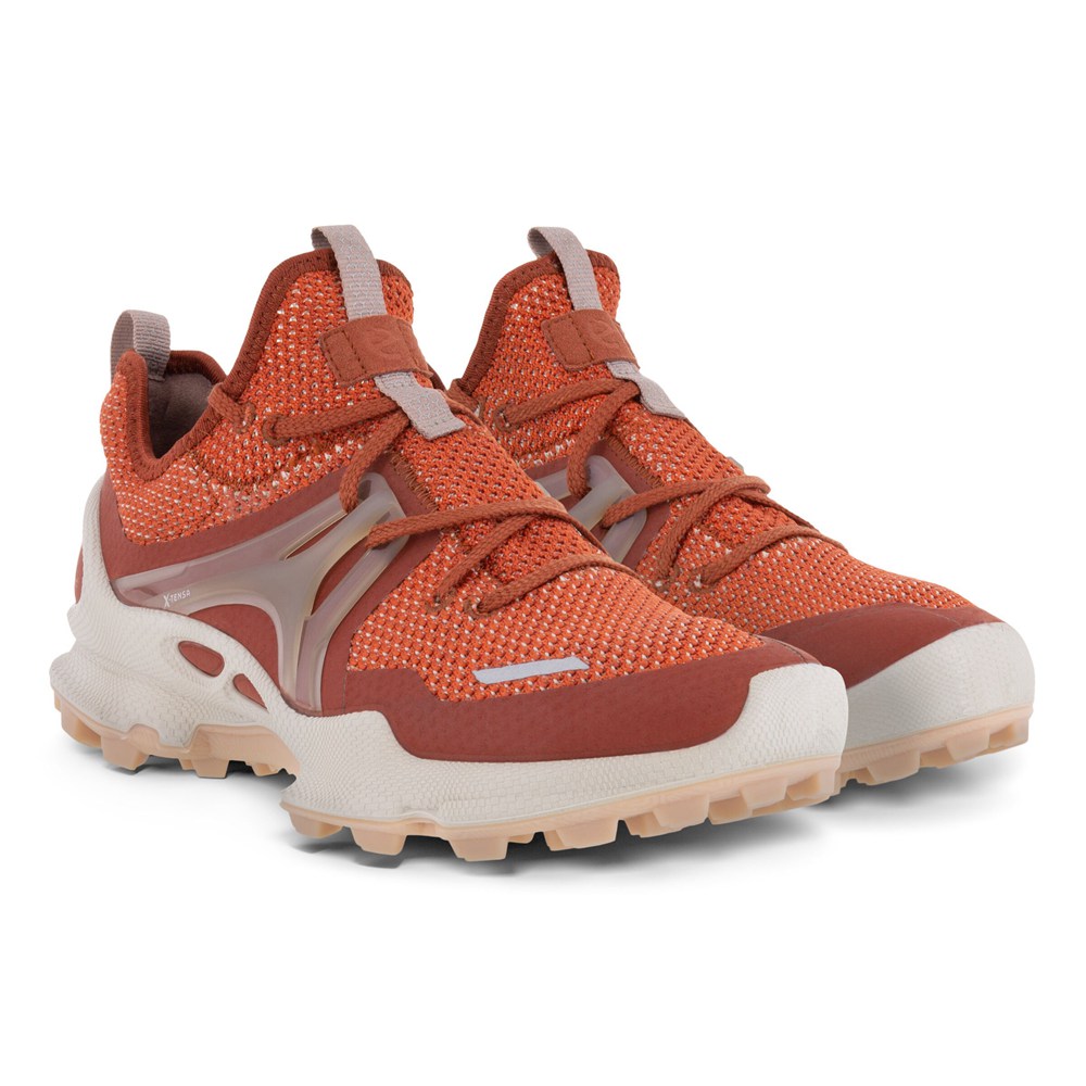 Womens Hiking Shoes - ECCO Biom C-Trail Low Tex - Orange - 0263PNTYD